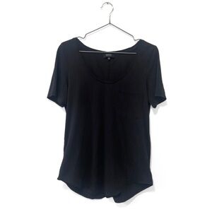 Babaton | Aritzia Black Scoop-Neck Flowy Classic Cotton T-Shirt Size Small